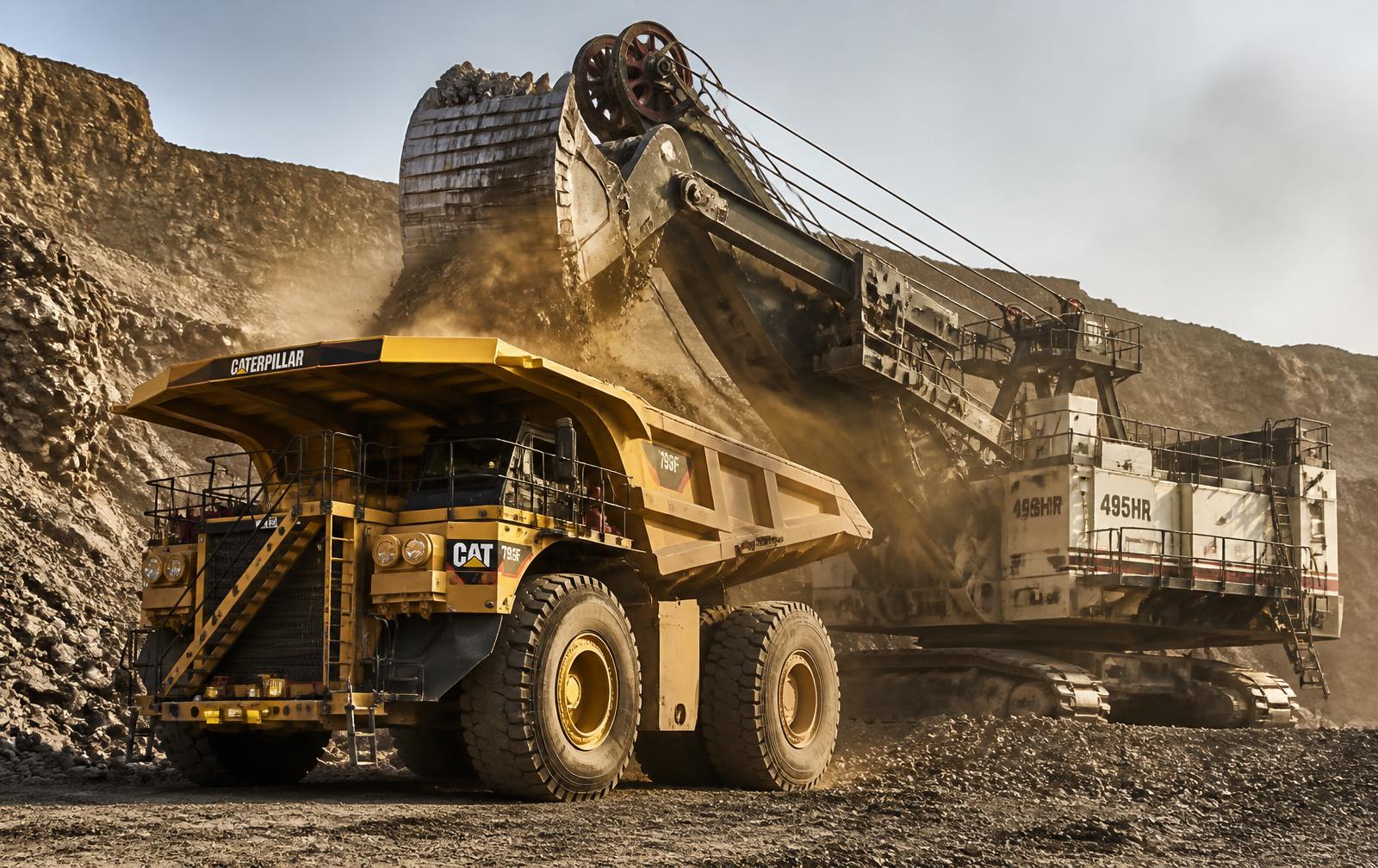 Operación de minería y extracción